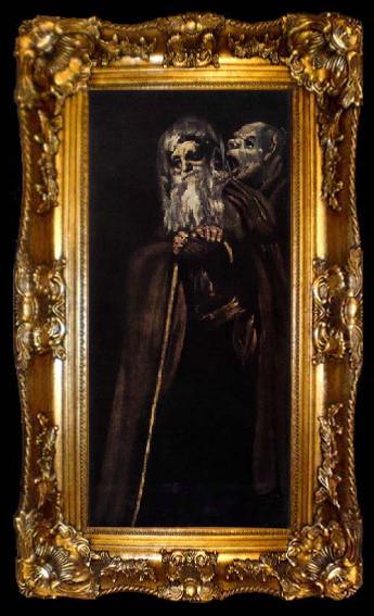 framed  Francisco de goya y Lucientes Two Monks, ta009-2